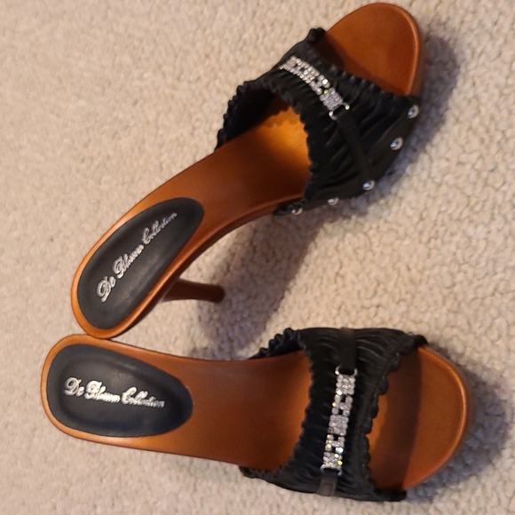 De Blossom Collection Shoes - Black sexy heels